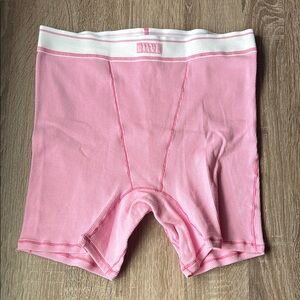 Skims Bubblegum Pink Cotton Rib Boxers